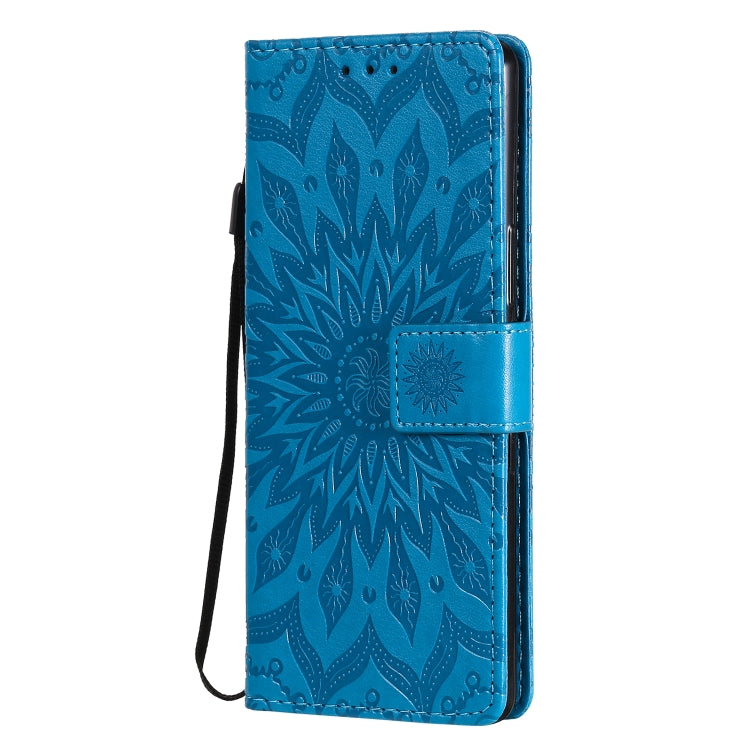 For Sony Xperia L4 Embossed Sunflower Pattern Horizontal Flip PU Leather Case with Holder & Card Slots & Wallet & Lanyard