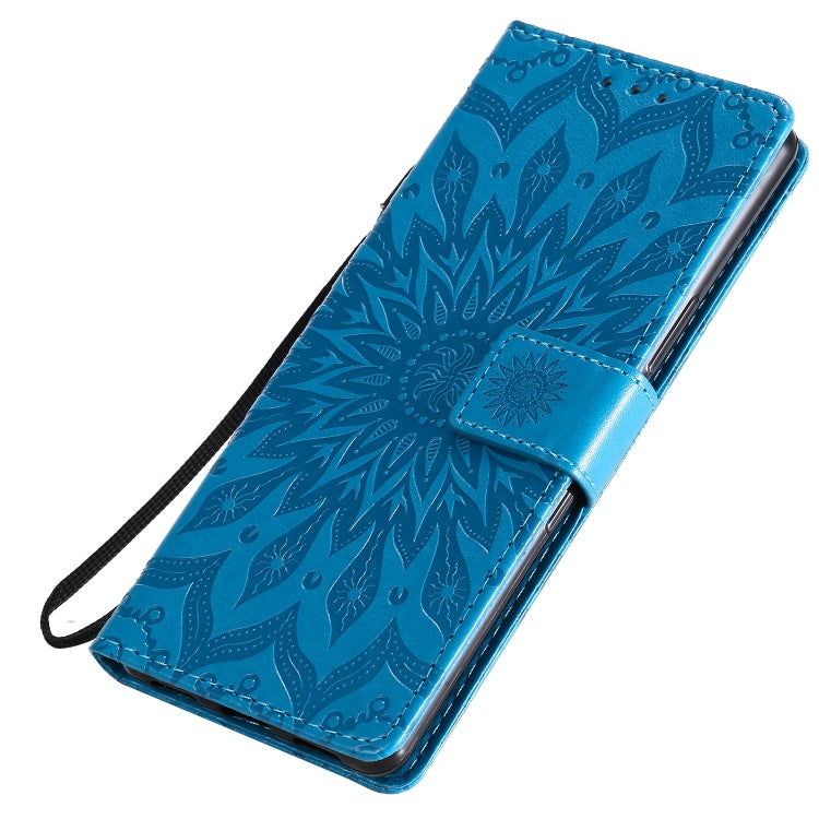 For Sony Xperia L4 Embossed Sunflower Pattern Horizontal Flip PU Leather Case with Holder & Card Slots & Wallet & Lanyard