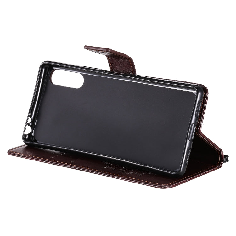 For Sony Xperia L4 Embossed Sunflower Pattern Horizontal Flip PU Leather Case with Holder & Card Slots & Wallet & Lanyard