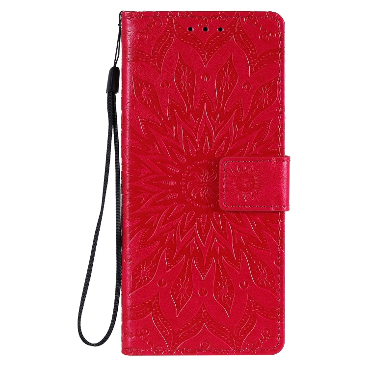 For Sony Xperia L4 Embossed Sunflower Pattern Horizontal Flip PU Leather Case with Holder & Card Slots & Wallet & Lanyard