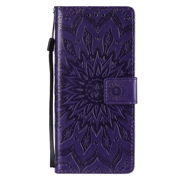 For Sony Xperia L4 Embossed Sunflower Pattern Horizontal Flip PU Leather Case with Holder & Card Slots & Wallet & Lanyard