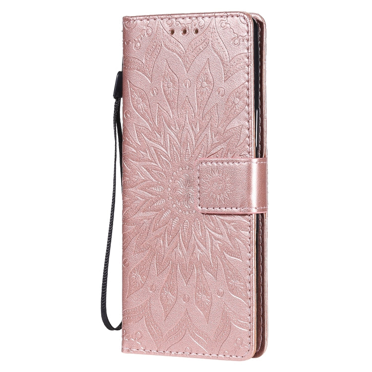 For Sony Xperia L4 Embossed Sunflower Pattern Horizontal Flip PU Leather Case with Holder & Card Slots & Wallet & Lanyard