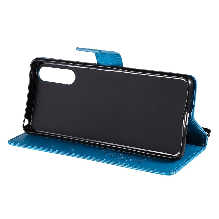 For Sony Xperia 10 II Embossed Sunflower Pattern Horizontal Flip PU Leather Case with Holder & Card Slots & Wallet & Lanyard