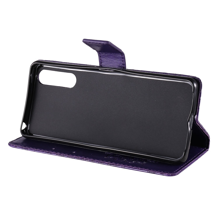 For Sony Xperia 10 II Embossed Sunflower Pattern Horizontal Flip PU Leather Case with Holder & Card Slots & Wallet & Lanyard