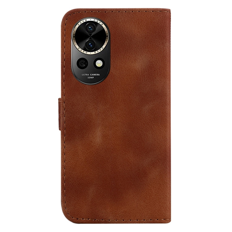 For Huawei nova 12 Seven-shaped Embossed Leather Phone Case