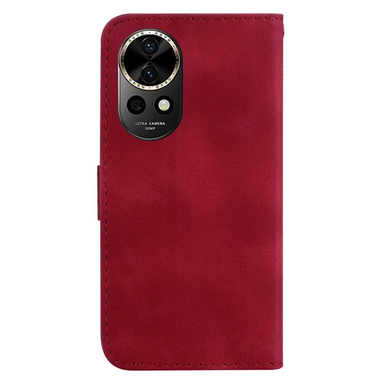 For Huawei nova 12 Seven-shaped Embossed Leather Phone Case