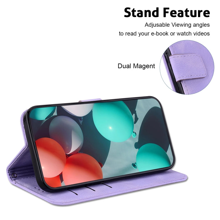 For Huawei nova 12 Pro Seven-shaped Embossed Leather Phone Case
