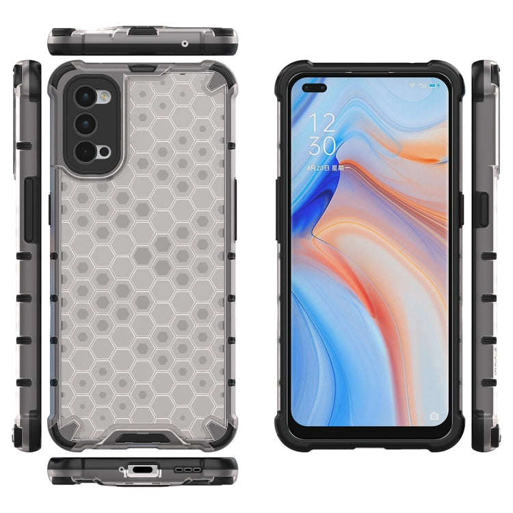 For OPPO Reno4 5G Shockproof Honeycomb PC + TPU Protective Case