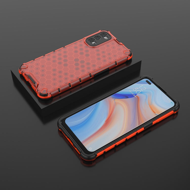 For OPPO Reno4 5G Shockproof Honeycomb PC + TPU Protective Case