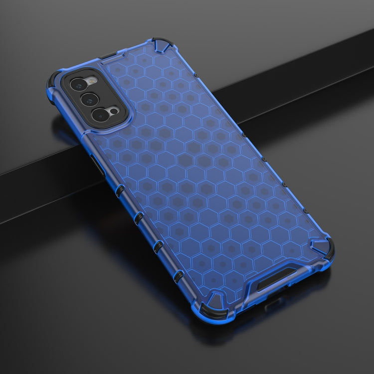 For OPPO Reno4 5G Shockproof Honeycomb PC + TPU Protective Case