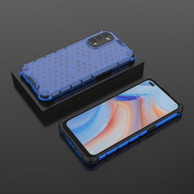 For OPPO Reno4 5G Shockproof Honeycomb PC + TPU Protective Case