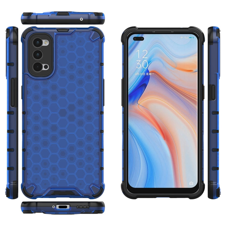 For OPPO Reno4 5G Shockproof Honeycomb PC + TPU Protective Case