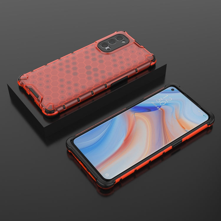 For OPPO Reno4 Pro 5G Shockproof Honeycomb PC + TPU Protective Case