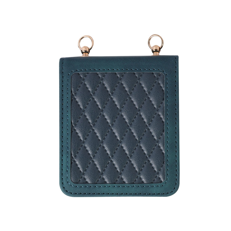 For Samsung Galaxy Z Flip5 Diamond Lattice Folding Leather Phone Case
