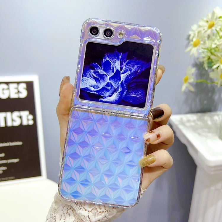 For Samsung Galaxy Z Flip5 Colorful Diamond Texture PC Phone Case