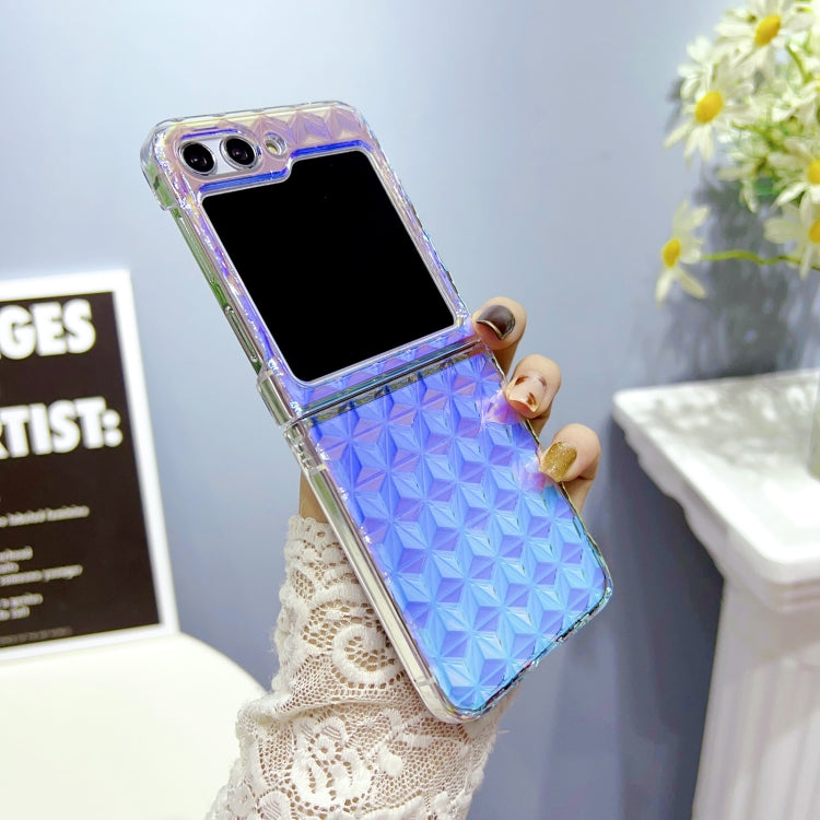 For Samsung Galaxy Z Flip5 Colorful Diamond Texture PC Phone Case