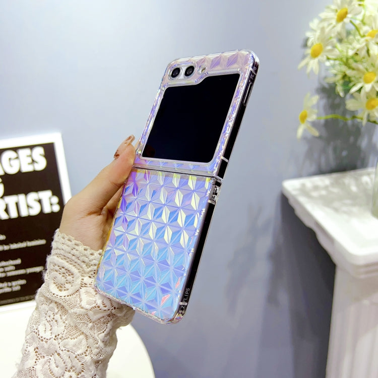 For Samsung Galaxy Z Flip5 Colorful Diamond Texture PC Phone Case