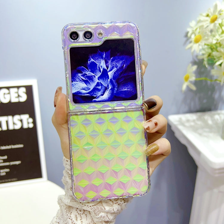 For Samsung Galaxy Z Flip5 Colorful Diamond Texture PC Phone Case