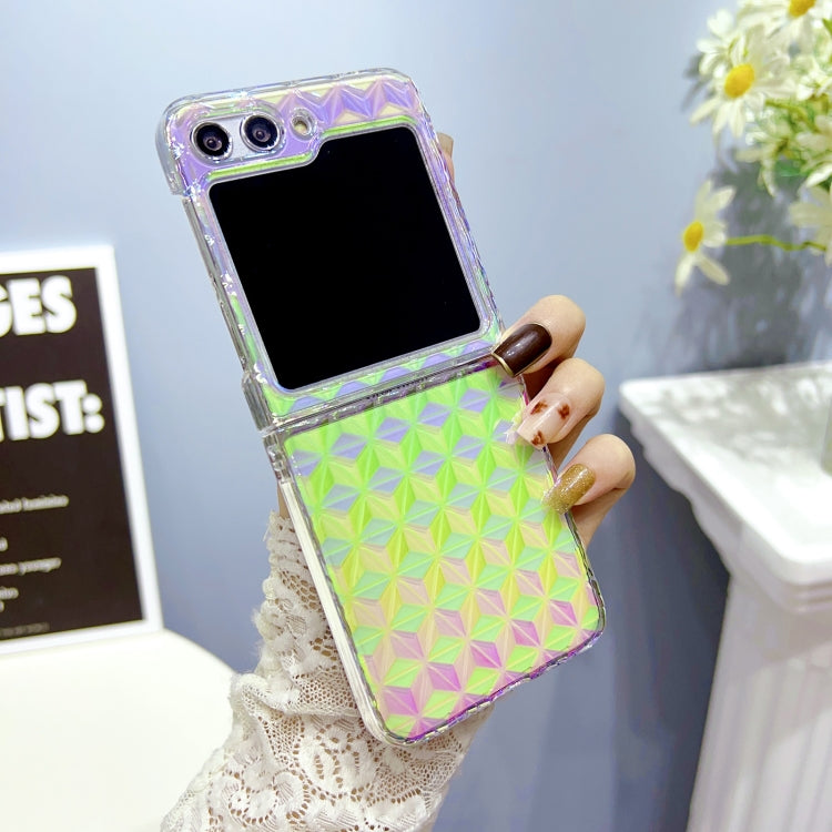 For Samsung Galaxy Z Flip5 Colorful Diamond Texture PC Phone Case