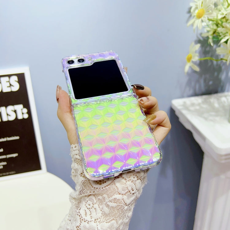 For Samsung Galaxy Z Flip5 Colorful Diamond Texture PC Phone Case