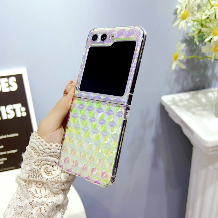For Samsung Galaxy Z Flip5 Colorful Diamond Texture PC Phone Case