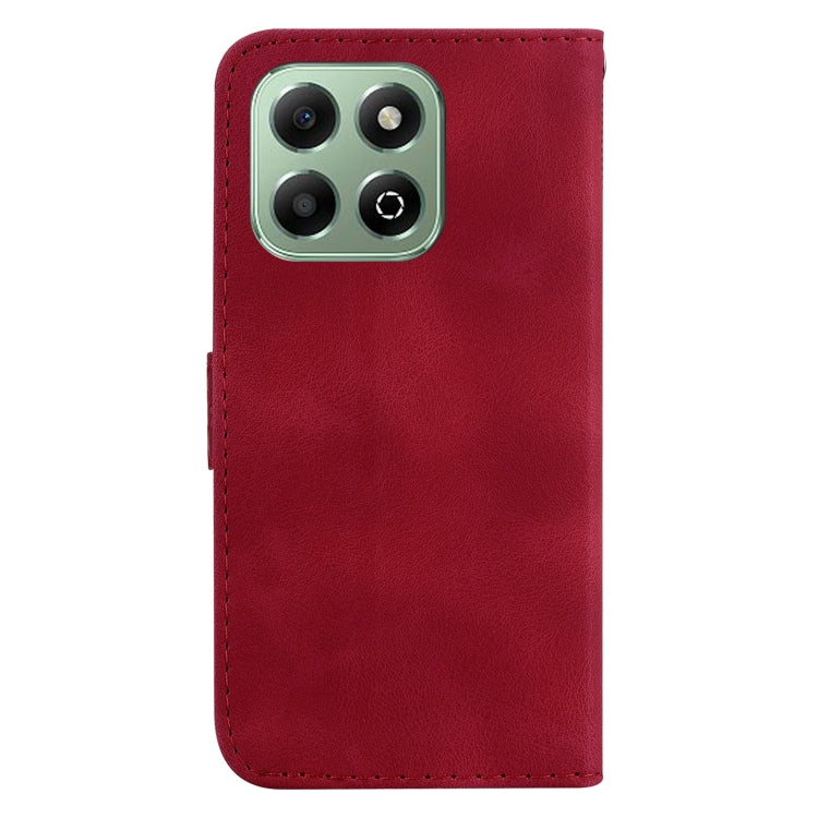 For Honor X6b Seven-shaped Embossed Leather Phone Case