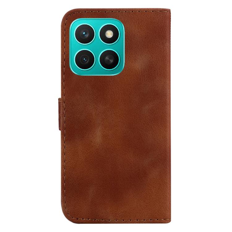 For Honor X8c 4G Seven-shaped Embossed Leather Phone Case