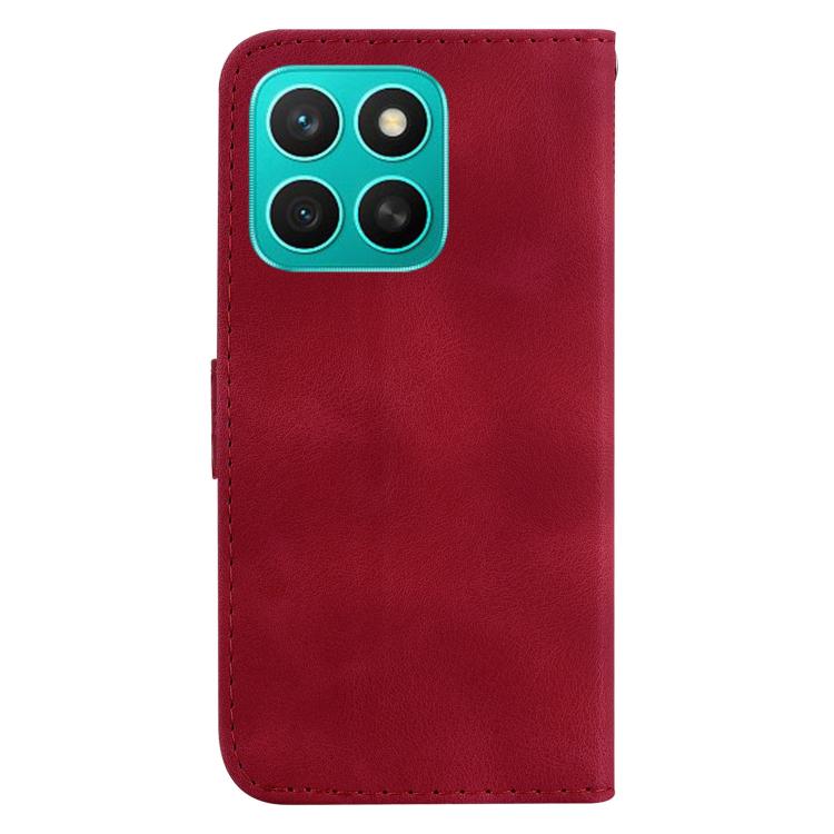 For Honor X8c 4G Seven-shaped Embossed Leather Phone Case