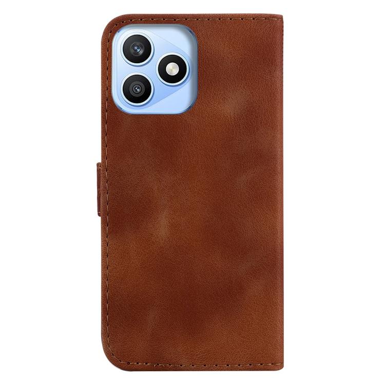 For Honor X8d 4G Seven-shaped Embossed Leather Phone Case