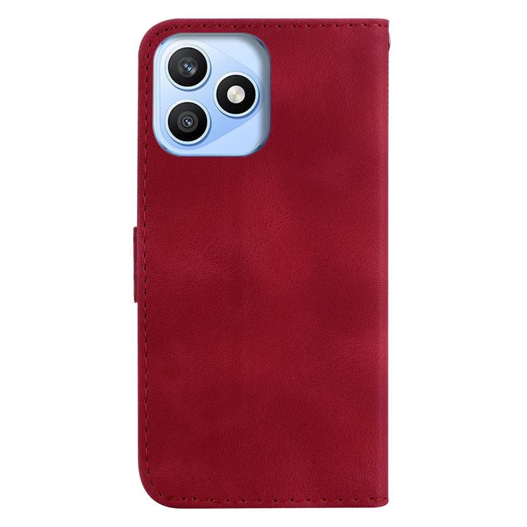 For Honor X8d 4G Seven-shaped Embossed Leather Phone Case