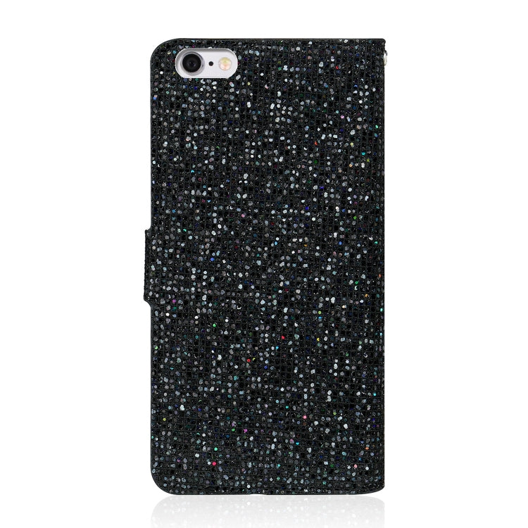 For iPhone 6s / 6 Glitter Powder Horizontal Flip Leather Case with Card Slots & Holder & Lanyard