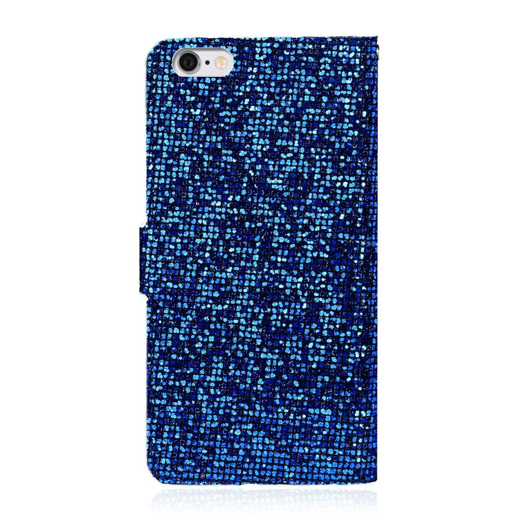 For iPhone 6s / 6 Glitter Powder Horizontal Flip Leather Case with Card Slots & Holder & Lanyard