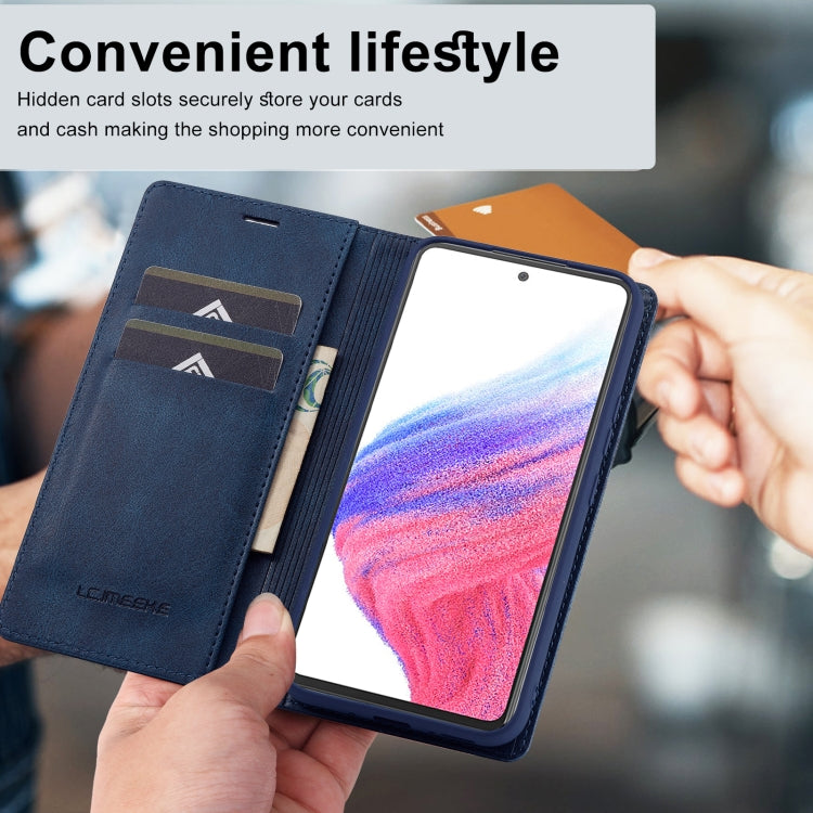 For Samsung Galaxy S23 FE 5G LC.IMEEKE RFID Anti-theft Leather Phone Case