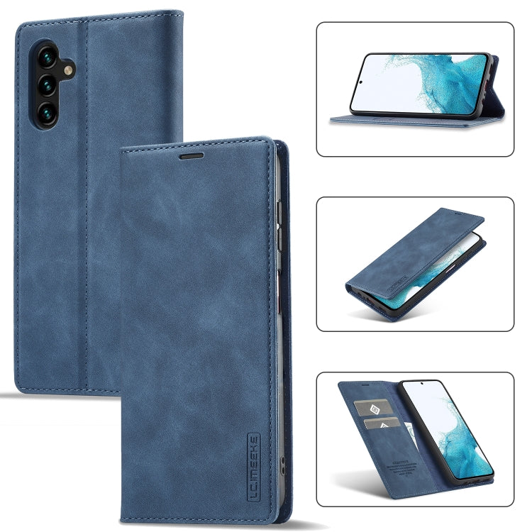 For Samsung Galaxy S23 FE 5G LC.IMEEKE Strong Magnetism Microfiber Leather Phone Case