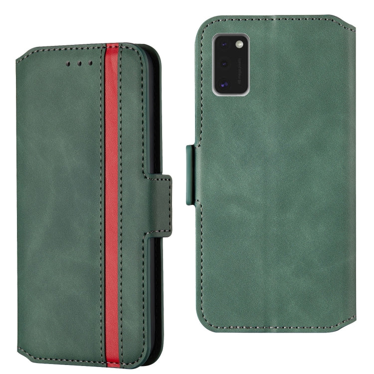 For Samsung Galaxy A41 Retro Frosted Oil Side Horizontal Flip Case with Holder & Card Slots