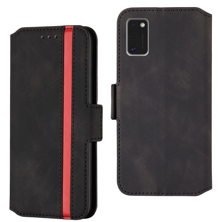 For Samsung Galaxy A41 Retro Frosted Oil Side Horizontal Flip Case with Holder & Card Slots