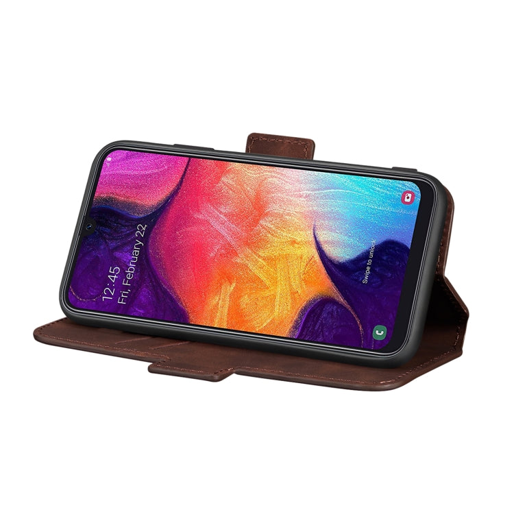 For Samsung Galaxy A41 Retro Frosted Oil Side Horizontal Flip Case with Holder & Card Slots