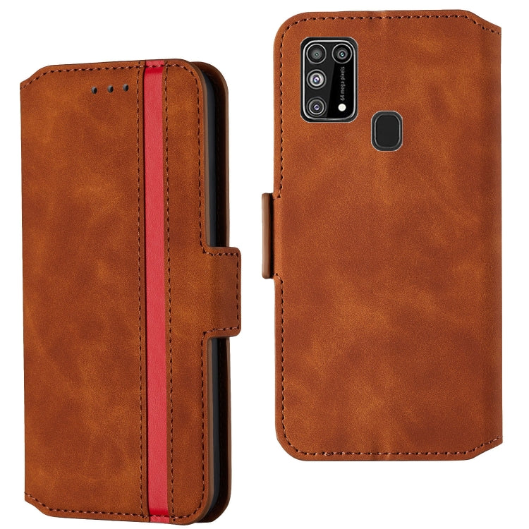 For Samsung Galaxy M31 Retro Frosted Oil Side Horizontal Flip Case with Holder & Card Slots