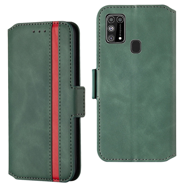 For Samsung Galaxy M31 Retro Frosted Oil Side Horizontal Flip Case with Holder & Card Slots