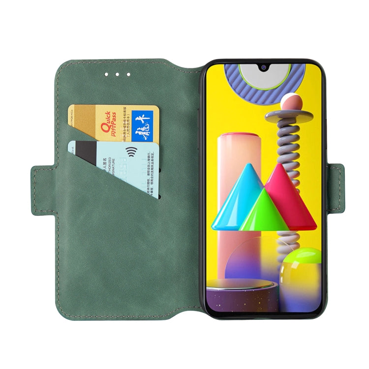 For Samsung Galaxy M31 Retro Frosted Oil Side Horizontal Flip Case with Holder & Card Slots