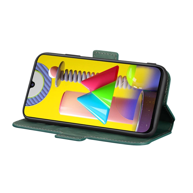 For Samsung Galaxy M31 Retro Frosted Oil Side Horizontal Flip Case with Holder & Card Slots