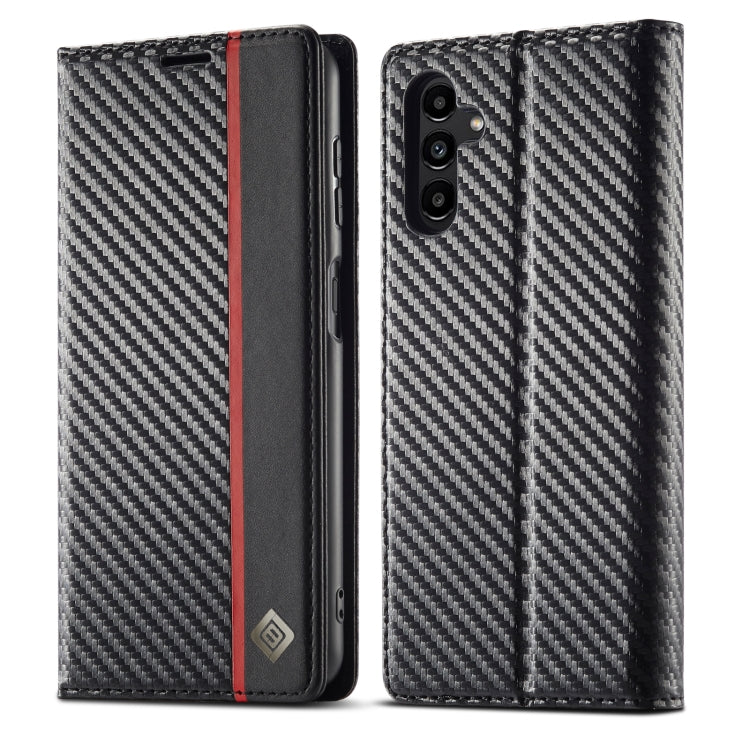 For Samsung Galaxy S23 FE 5G LC.IMEEKE Carbon Fiber Leather Phone Case