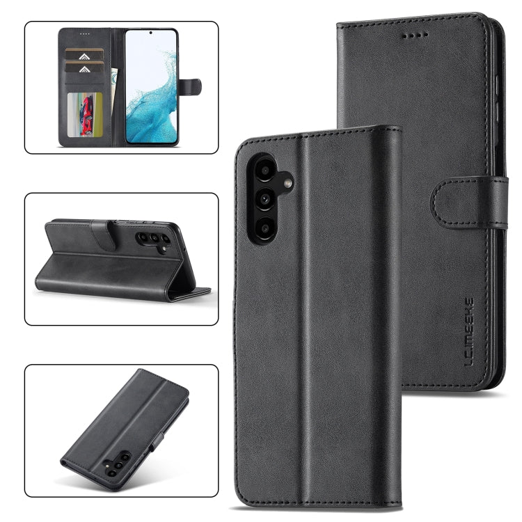 For Samsung Galaxy S23 FE 5G LC.IMEEKE Calf Texture Leather Phone Case