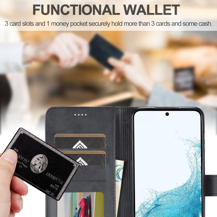 For Samsung Galaxy S23 FE 5G LC.IMEEKE Calf Texture Leather Phone Case