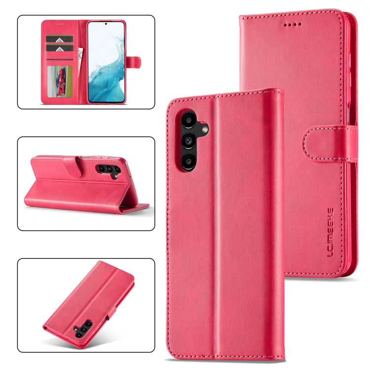 For Samsung Galaxy S23 FE 5G LC.IMEEKE Calf Texture Leather Phone Case
