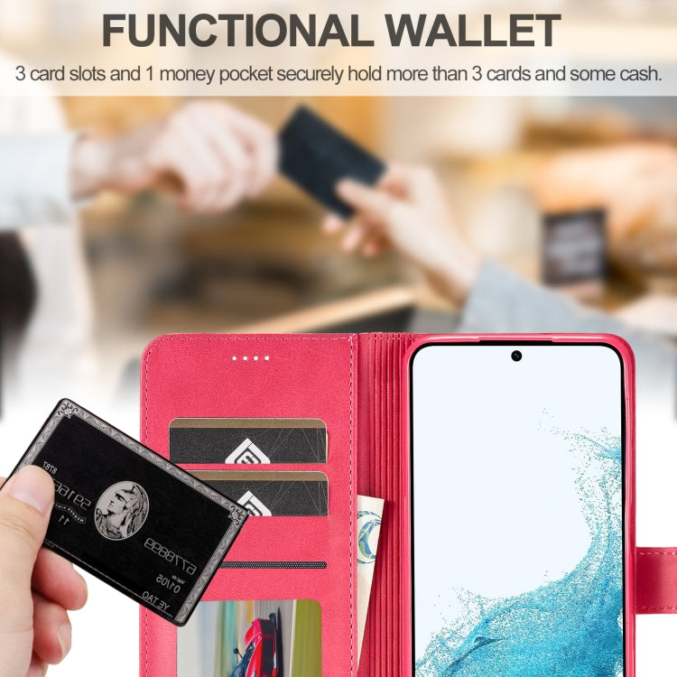For Samsung Galaxy S23 FE 5G LC.IMEEKE Calf Texture Leather Phone Case