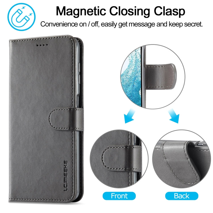 For Samsung Galaxy S23 FE 5G LC.IMEEKE Calf Texture Leather Phone Case