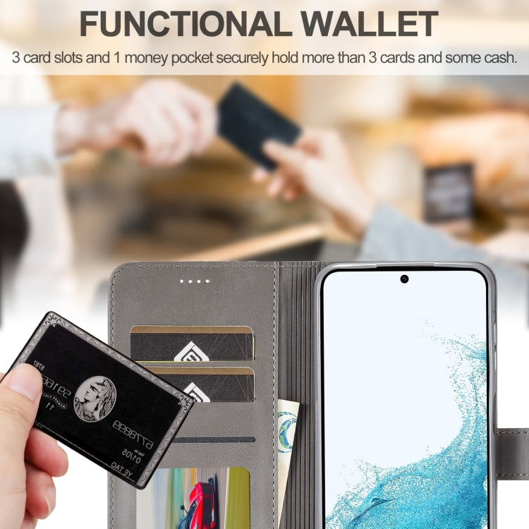 For Samsung Galaxy S23 FE 5G LC.IMEEKE Calf Texture Leather Phone Case