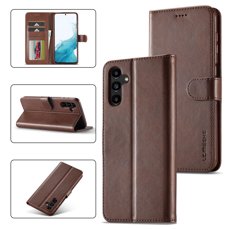 For Samsung Galaxy S23 FE 5G LC.IMEEKE Calf Texture Leather Phone Case