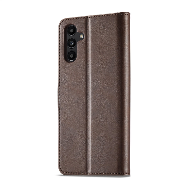 For Samsung Galaxy S23 FE 5G LC.IMEEKE Calf Texture Leather Phone Case